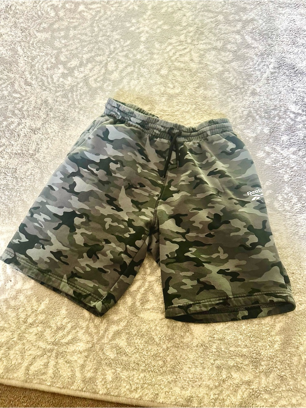 Reebok men’s Camo Athletic Shorts - Black & Gray